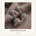 Oxidised Silver Jhumkas