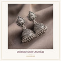 Oxidised Silver Jhumkas