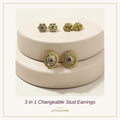 3 in 1 Changeable Stud Earrings