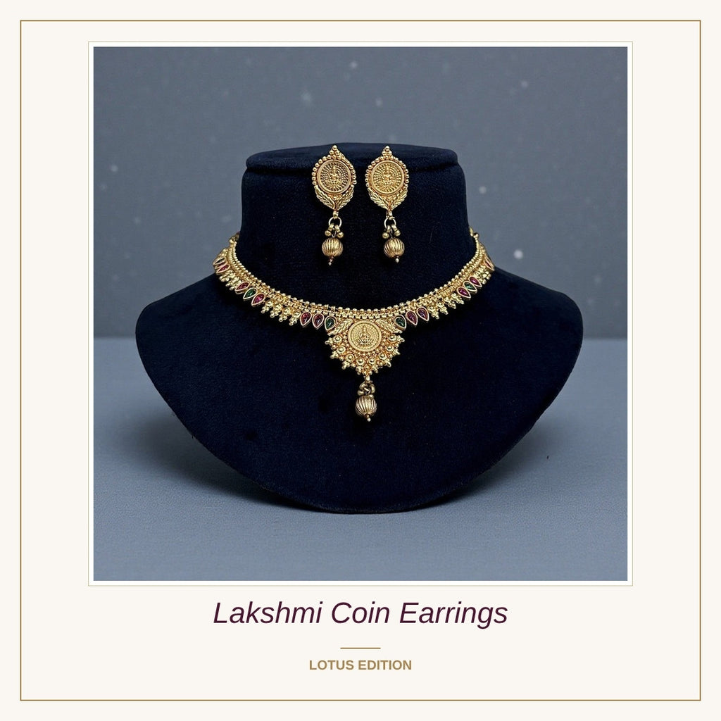 Lakshmi Coin Earrings
