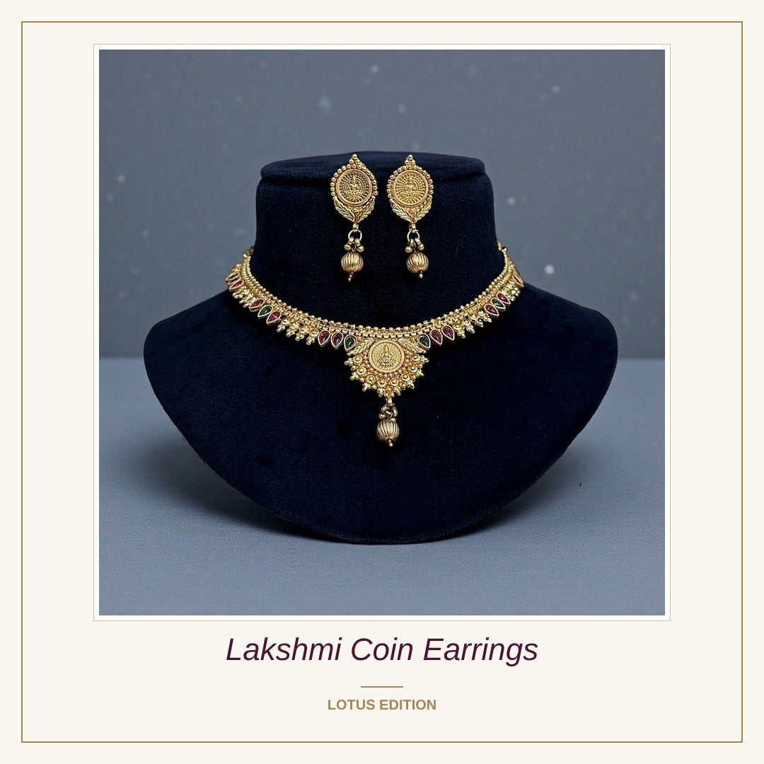 Lakshmi Coin Earrings