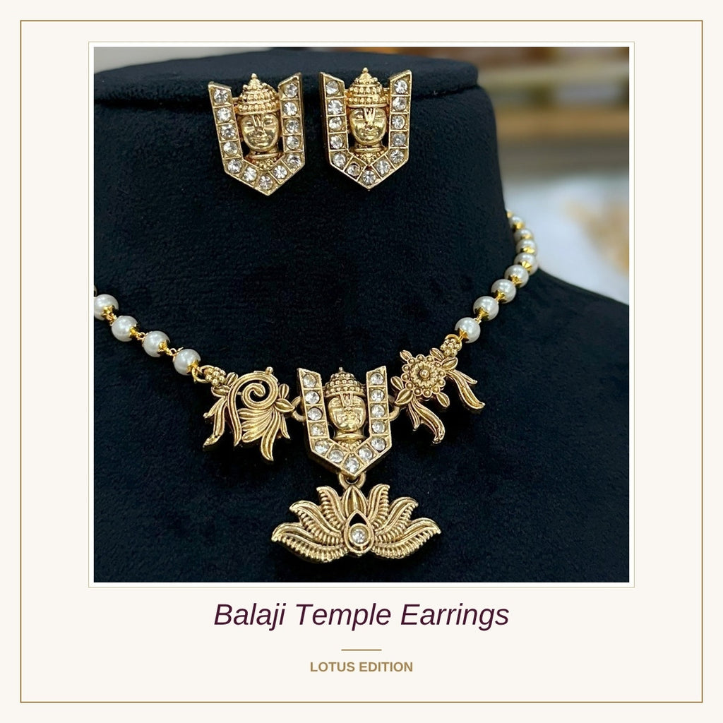 Balaji Temple Earrings