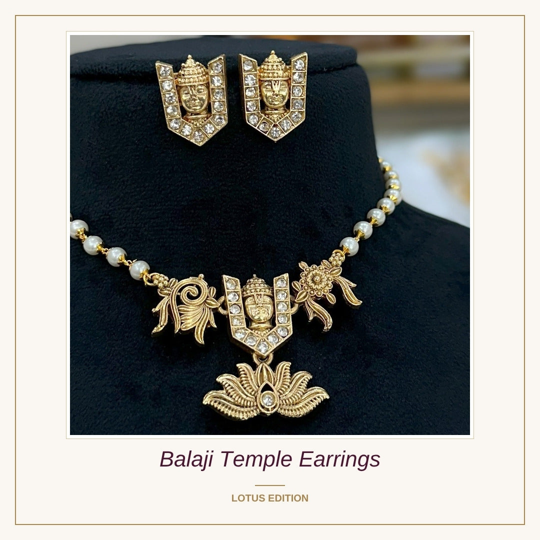 Balaji Temple Earrings