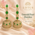 Emerald Pearl Jhumkas