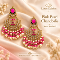 Pink Pearl Chandbalis