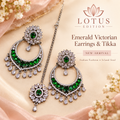 Emerald Victorian Earrings & Tikka