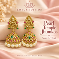 Pearl Temple Jhumkas