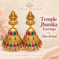 Temple Jhumka Earrings