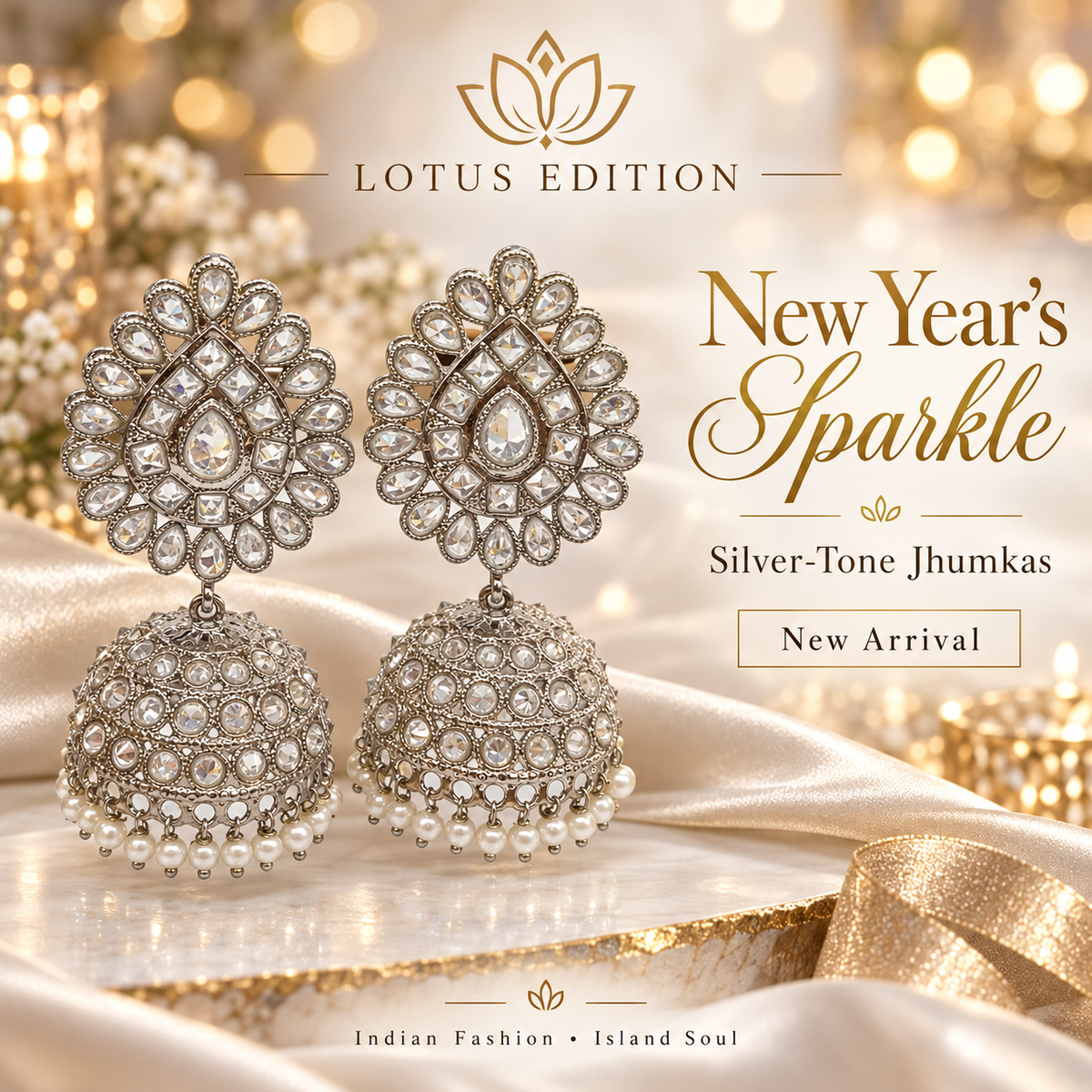 New Year's Sparkle Jhumkas