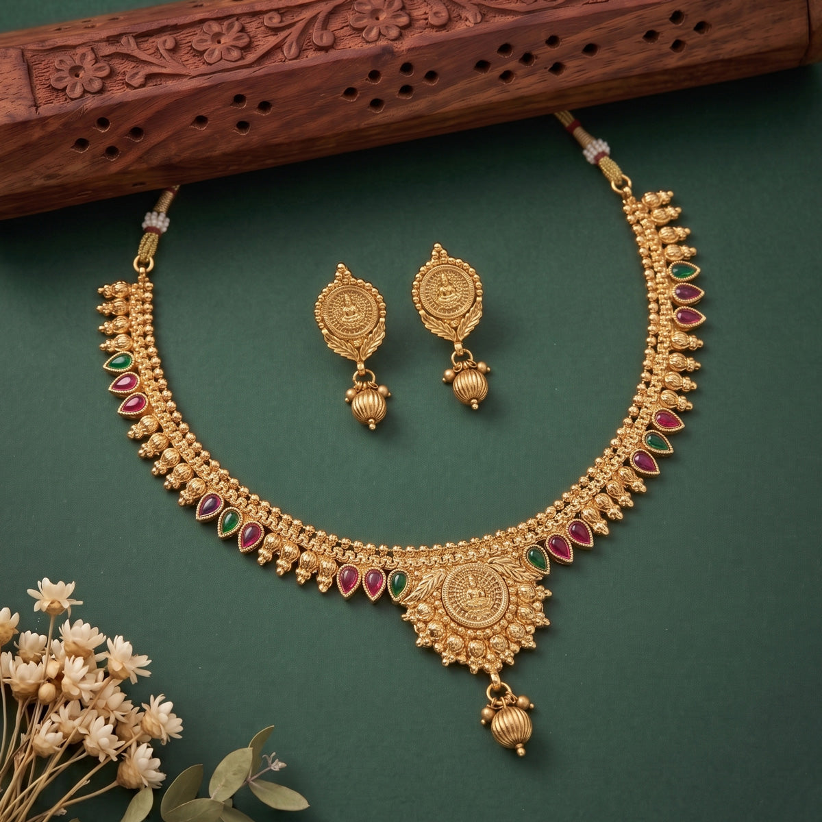 Lakshmi Coin Necklace Set