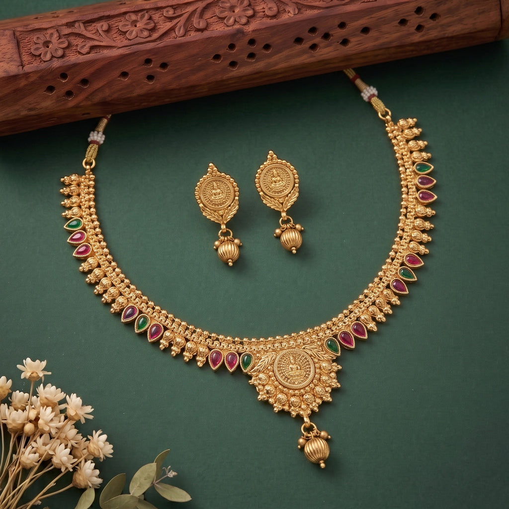 Lakshmi Coin Earrings