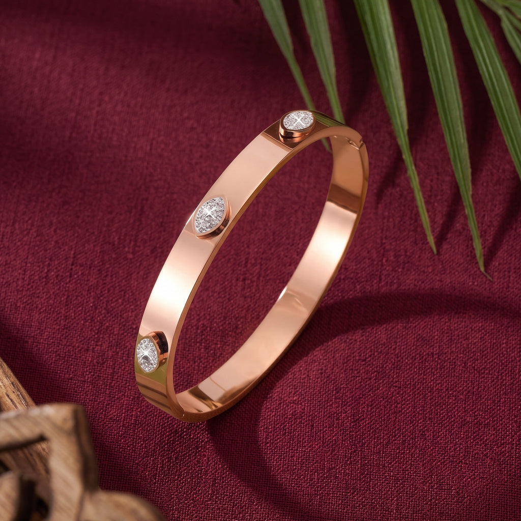 Rose Gold CZ Bracelet, Style 5