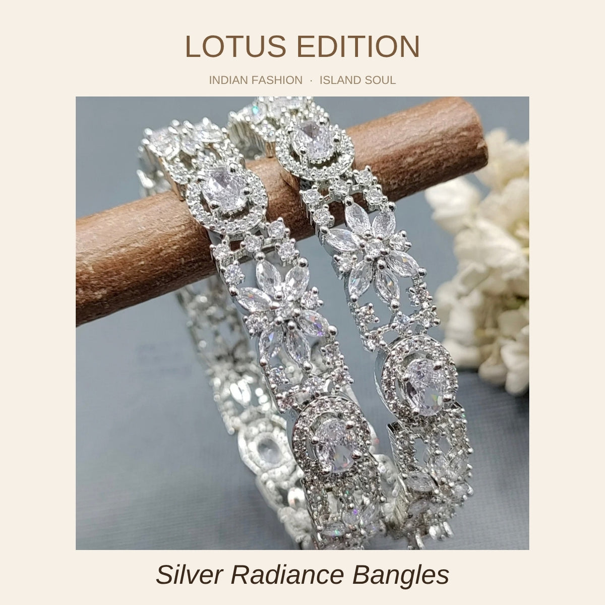 Silver Radiance Bangles